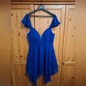 Elegant Blue Mini Dress
